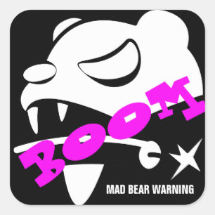 Sticker Carré Ours Mal