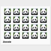 Sticker Carré Ours Panda (Feuille)