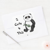 Sticker Carré Ours Panda Trop mignon (Enveloppe)