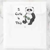 Sticker Carré Ours Panda Trop mignon (Sac)