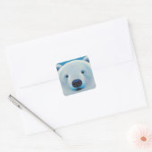 Sticker Carré Ours polaire (Enveloppe)