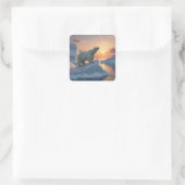 Sticker Carré Ours polaire (Sac)