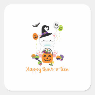 Sticker Carré Ours polaire mignon Pour Amoureux des animaux