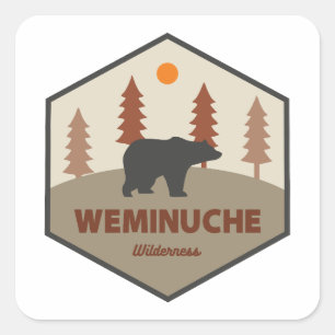 Sticker Carré Ours Weminuche Wilderness Colorado