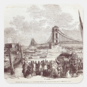 Sticker Carré Ouverture du pont suspendu de Hungerford