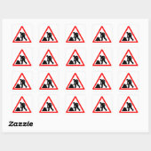 Sticker Carré Ouvrier du bâtiment (Feuille)