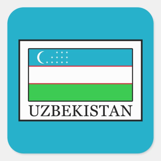 Sticker Carré Ouzbékistan (Devant)