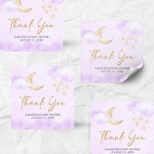 Sticker Carré Over the Moon Baby Shower 