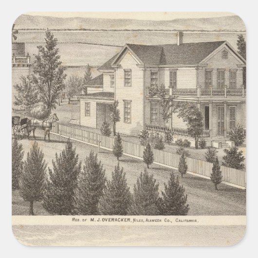 Sticker Carré Overacker, Résidences Emerson (Devant)