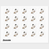 Sticker Carré Owl as Teacher with Pointer (Feuille)