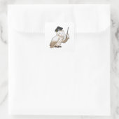 Sticker Carré Owl as Teacher with Pointer (Sac)