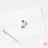 Sticker Carré Owl as Teacher with Pointer (Enveloppe)