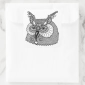Sticker Carré Owl Head Zendoodle (Sac)