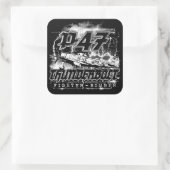 Sticker Carré P-47 Thunderbolt (Sac)