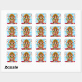Sticker Carré Pack d'autocollants de la déesse Lakshmi (Feuille)