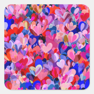 Sticker Carré Pack d'autocollants drôles pour la Saint-Valentin