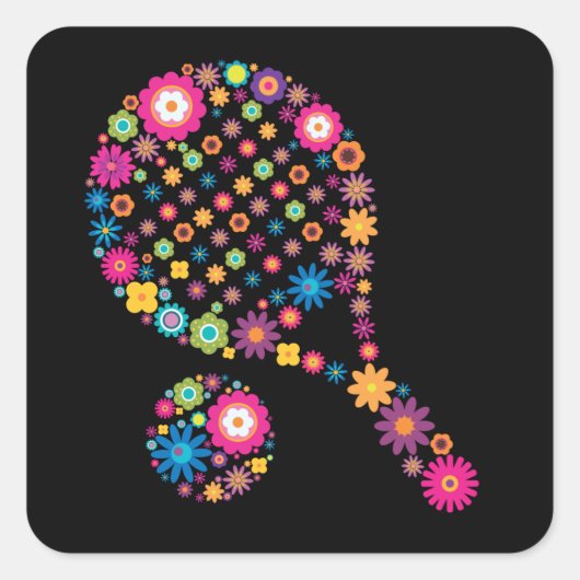 Sticker Carré Paddle Tennis (Devant)