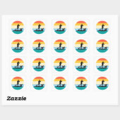 Sticker Carré Paddleboard Paddleboard Paddleboard Sports nautiqu (Feuille)