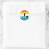 Sticker Carré Paddleboard Paddleboard Paddleboard Sports nautiqu (Sac)