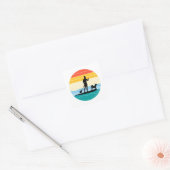 Sticker Carré Paddleboard Paddleboard Paddleboard Sports nautiqu (Enveloppe)