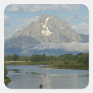 Sticker Carré Pagaie dans le parc national de Grand Teton