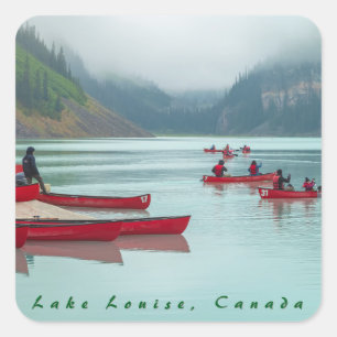 Sticker Carré Pagaie sur le lac Louise