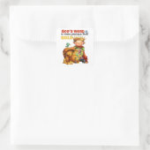 Sticker Carré Page d'autocollant d'enfant du mot de Dieu (Sac)