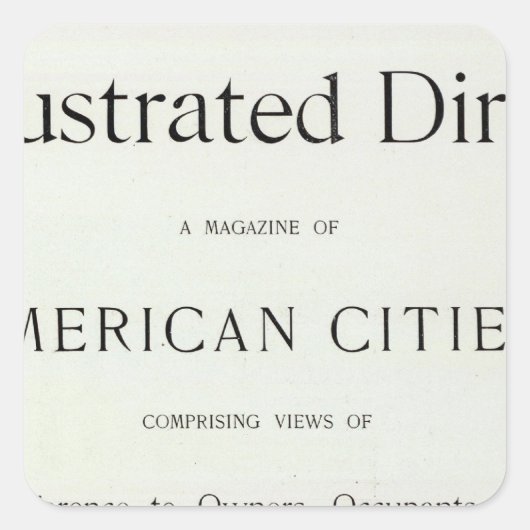 Sticker Carré Page de titre de San Francisco California (Devant)