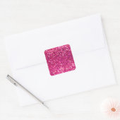 Sticker Carré Paillette rose (Enveloppe)
