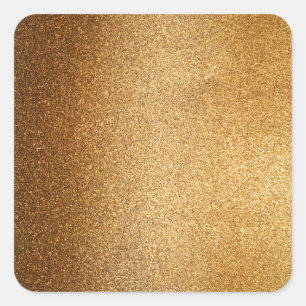 Sticker Carré Paillettes dorées