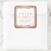 Sticker Carré Paillettes Rose Gold et Blanc (Sac)