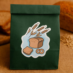 Sticker Carré Pain de grain entier rustique Alimentation agricol
