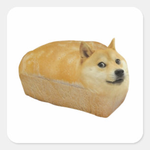 Sticker Carré Pain de pain de Dogecoin