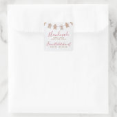 Sticker Carré PAIN D'ÉPICE Rouge Fait Main Avec Amour (Sac)