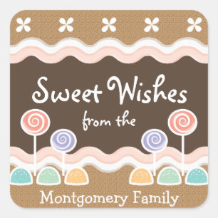 Sticker Carré Pain d'épices Candyland