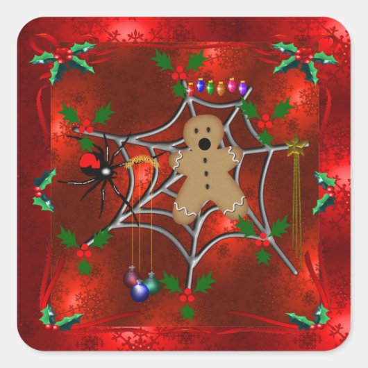 Sticker Carré Pain d'épices piégé (Devant)