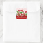 Sticker Carré Pains d'épices de Noël rouge mignon (Sac)