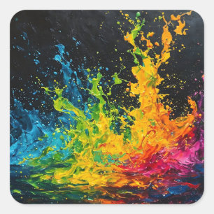 Sticker Carré Paint coloré