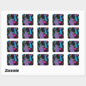 Sticker Carré Paint Splater (Feuille)