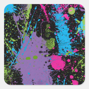 Sticker Carré Paint Splater