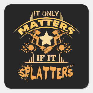 Sticker Carré Paintball