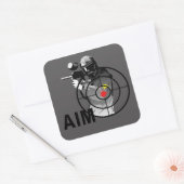 Sticker Carré Paintball Shooter - Objectif (Enveloppe)