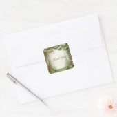 Sticker Carré Painterly Enchanted Forest Ancient Trees Rustic (Enveloppe)