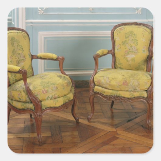 Sticker Carré Paire de fauteuils Louis XV, 1723-74 (Devant)