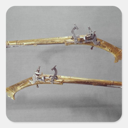 Sticker Carré Paire de pistolets, 1624-26 (Devant)
