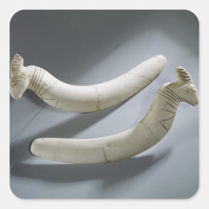 Sticker Carré Paires de castagnettes, période de Thinite (iv