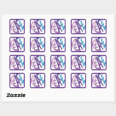 STICKER CARRÉ PAIX (Feuille)