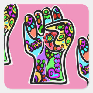 STICKER CARRÉ PAIX
