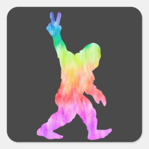 Sticker Carré Paix Amour Bigfoot