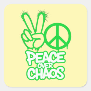 Sticker Carré Paix au-dessus du chaos